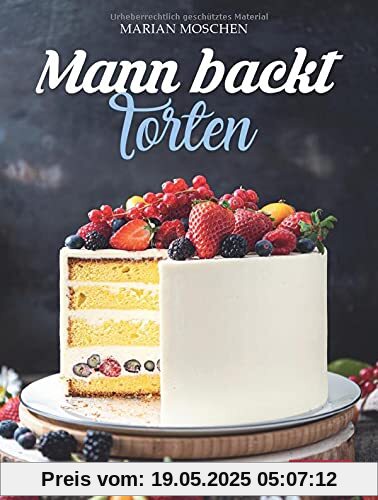 Mann backt Torten