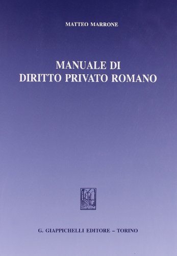 Manuale di diritto privato romano von Giappichelli