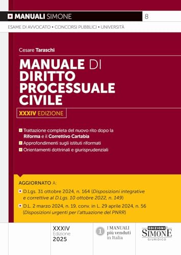 Manuale di diritto processuale civile (Manuali) von Edizioni Giuridiche Simone