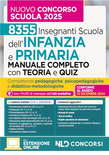 Manuale infanzia e primaria con teoria e test di verifica per il nuovo concorso scuola Infanzia e primaria 2025. Nuova ediz. von Nld Concorsi
