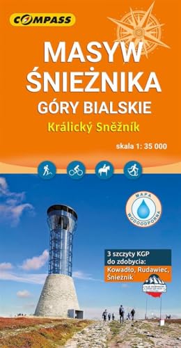 Mapa turystyczna laminowana Masyw Śnieżnika, Góry Bialskie 1:35 000 von Compass