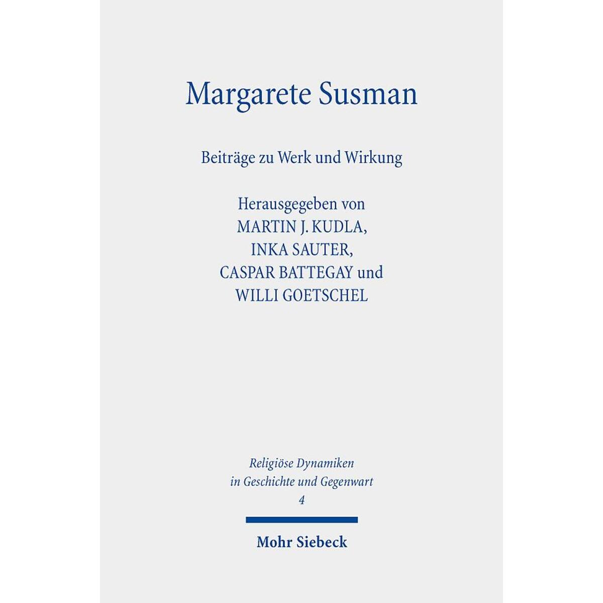 Margarete Susman Margarete Susman von Mohr Siebeck GmbH & Co. K