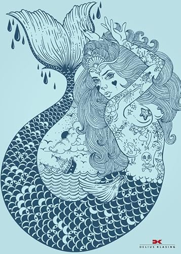 Maritimes Notizbuch - Illustration: Meerjungfrau Maritimes Notizbuch - Illustration: Meerjungfrau