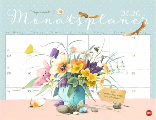 Marjolein Bastin: Monatsplaner 2026: Schöne Naturbilder der bekannten Künstlerin und viel Platz für Organisatorisches in einem Wandkalender 2026 zum Eintragen. Format 44 x 34 cm von Heye