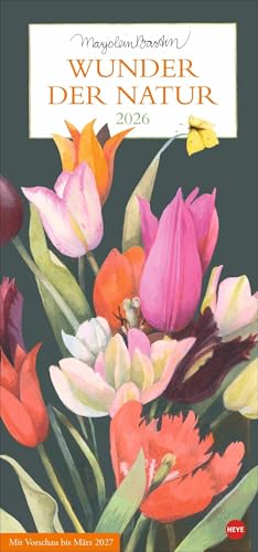 Marjolein Bastin: Wunder der Natur Kalender 2026: Wandkalender mit detailreichen Zeichnung. Liebevoll illustrierter Terminkalender 2026 zum Eintragen und Planen. von Heye