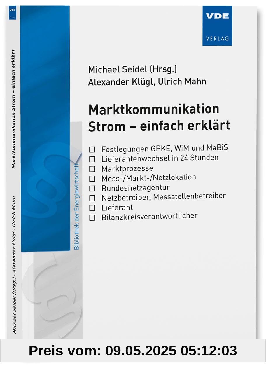 Marktkommunikation Strom – einfach erklärt (Bibliothek der Energiewirtschaft)