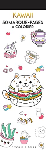 Marque-pages Kawaii: Marque-pages à colorier Marque-pages Kawaii: Marque-pages à colorier