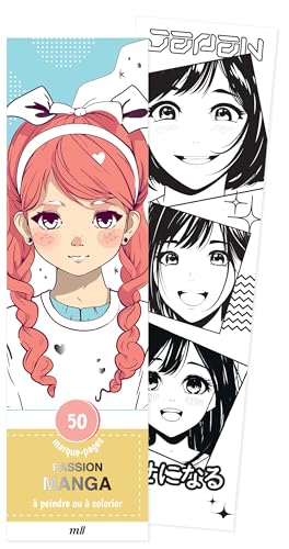 Marque-pages - Passion manga: 50 marque-pages à peindre ou à colorier, pour soi ou à offrir ! Marque-pages - Passion manga: 50 marque-pages à peindre ou à colorier, pour soi ou à offrir ! von MERCILESLIVRES
