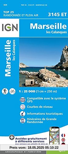 Marseille 1 : 25 000: Les Calanques