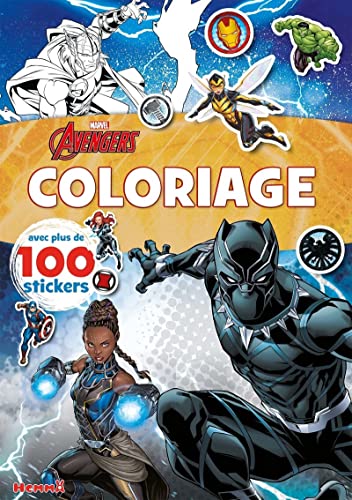 Marvel Avengers - Coloriage avec plus de 100 stickers (Black Panther)