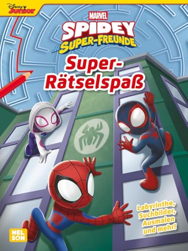 Marvel Spidey und seine Super-Freunde: Super-Rätselspaß: Labyrinthe, Suchbilder, Ausmalen und mehr! | Superhelden-Beschäftigungsbuch für Kinder ab 4 Jahren von Nelson