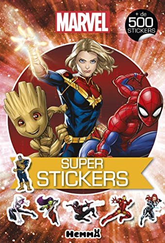 Marvel - Super Stickers (Groot - Captain Marvel - Spider-Man): Plus de 500 stickers