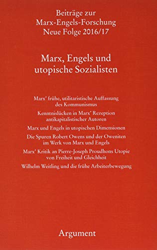Marx, Engels und utopische Sozialisten (Beiträge zur Marx-Engels-Forschung / Neue Folge) von Argument Verlag