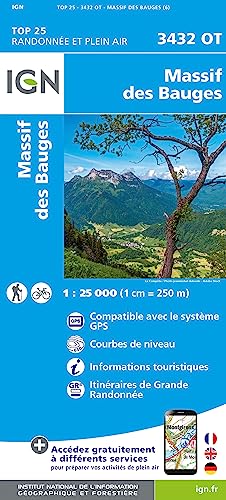 Massif des Bauges 1:25 000 (TOP 25)