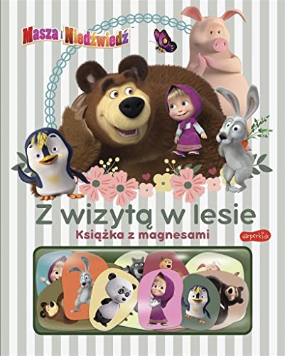 Masza i Niedźwiedź Z wizytą w lesie Książka z magnesami