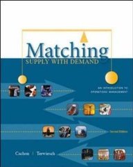 Matching supply woth demand, An introduction to operations management,