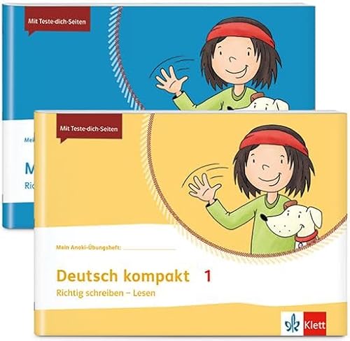 Mathe + Deutsch kompakt 1: 2 Übungshefte im Paket: Mathe kompakt, Deutsch kompakt Klasse 1 (Mein Anoki-Übungsheft) von Klett