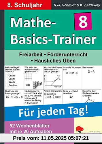 Mathe-Basics-Trainer 8. Schuljahr: Grundlagentraining für jeden Tag