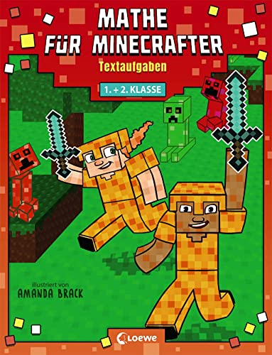 Mathe für Minecrafter - Textaufgaben: Mathematik-Nachhilfe für Jungen und Mädchen in der 1. und 2. Klasse