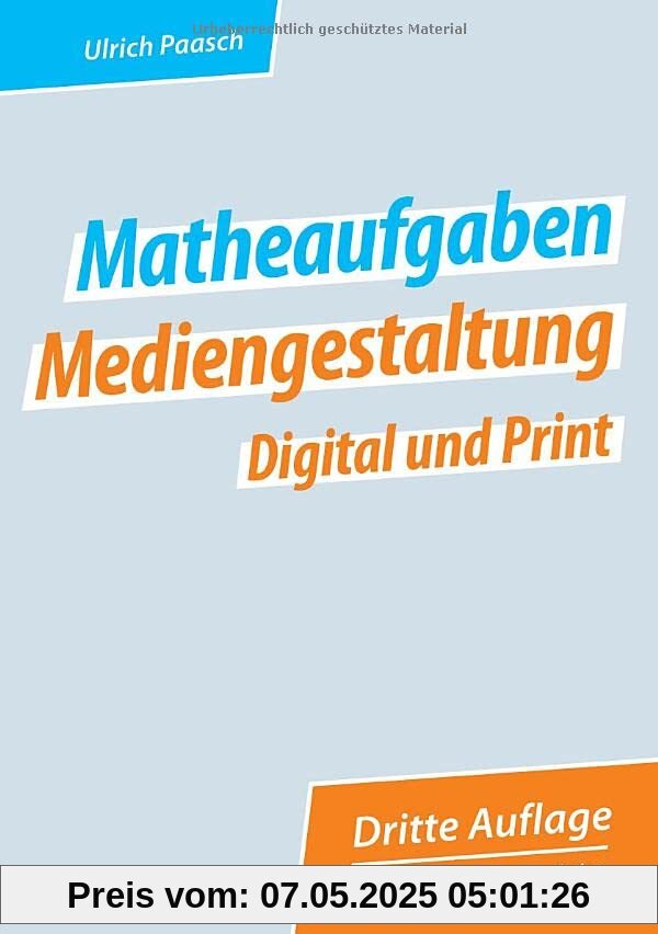 Matheaufgaben Mediengestaltung Digital und Print: DE