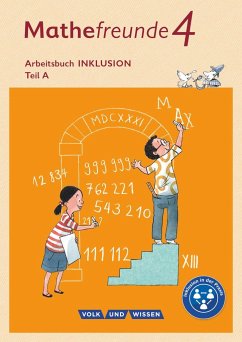 Mathefreunde 4. Schuljahr - Nord/Süd - Arbeitsbuch Inklusion - Teil A und B von Cornelsen Verlag / Volk und Wissen