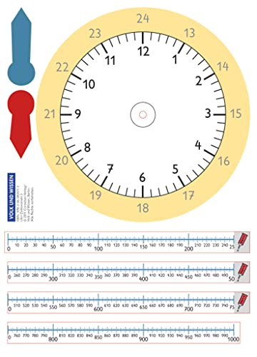 Mathefreunde - Ausgabe Nord/Süd 2010 - 3. Schuljahr: Uhr/Zahlenstrahl - Kartonbeilagen - 10 Stück im Beutel von Cornelsen: VWV