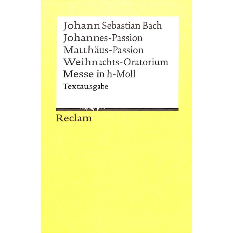 Matthäus Passion / Johannes Passion / Weihnachtsoratorium Matthäus Passion / Johannes Passion / Weihnachtsoratorium