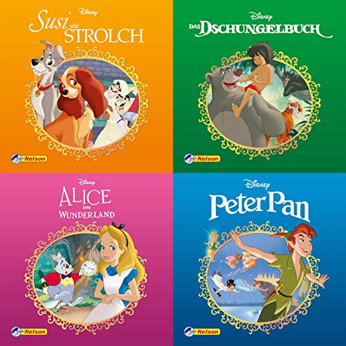 Maxi-Mini Box 5: Disney Klassiker (5x4 Exemplare): Susi und Strolch; Das Dschungelbuch; Alice im Wunderland; Peter Pan (Nelson Maxi-Mini) von Nelson