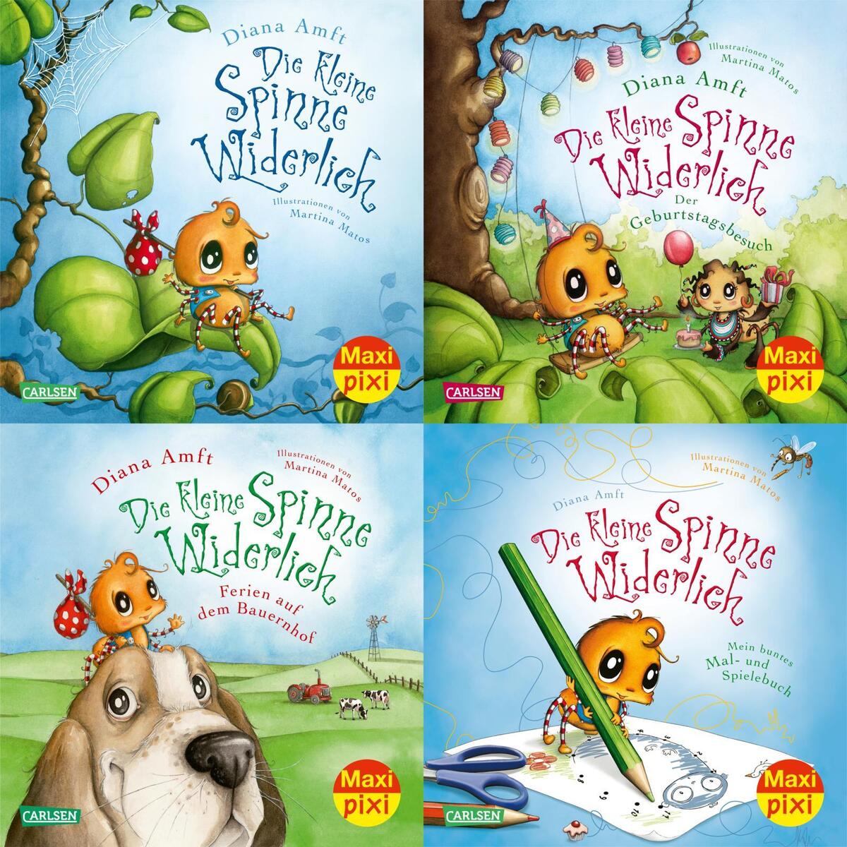 Maxi-Pixi-4er-Set 76: Die kleine Spinne Widerlich (4x1 Exemplar) von Carlsen Verlag GmbH