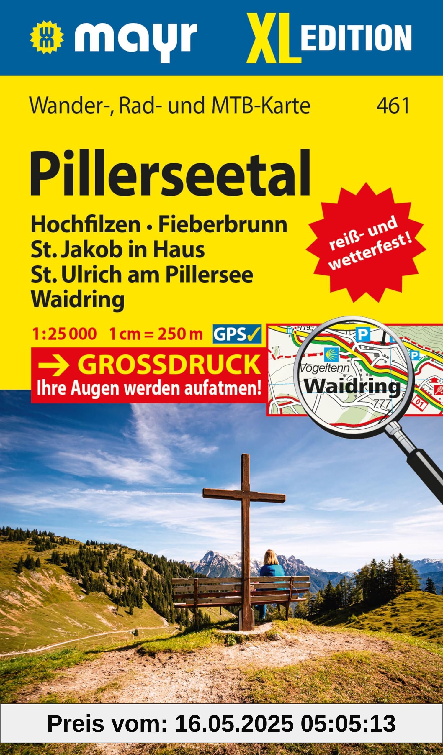 Mayr Wanderkarte Pillerseetal XL 1:25.000: Wander-, Rad- und Mountainbikekarte, extra grossdruck, reiß- und wetterfest