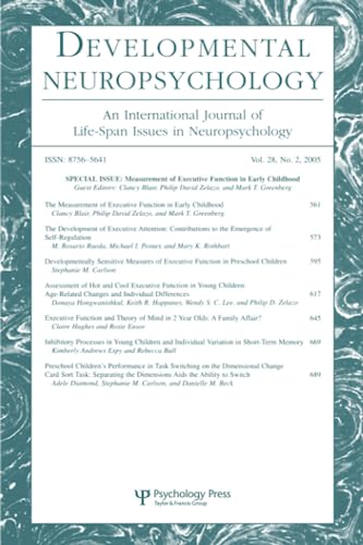Measurement of Executive Function in Early Childhood: An Internationa Journal Of Life-Span Issues in Neuropsychology (500 Tips)