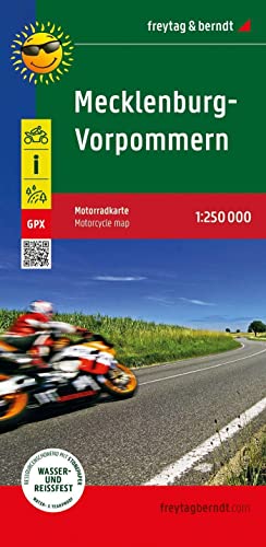 Mecklenburg-Vorpommern, Motorradkarte 1:250.000, freytag & berndt: Toureninfos, GPX Tracks, wasserfest und reißfest (freytag & berndt Motorradkarten)
