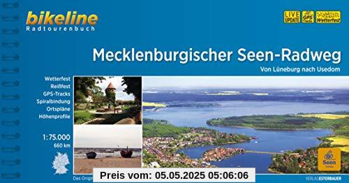 Mecklenburgischer Seen-Radweg: Von Lüneburg nach Usedom. 1:75.000, 660 km, wetterfest/reißfest, GPS-Tracks Download, LiveUpdate (Bikeline Radtourenbücher)