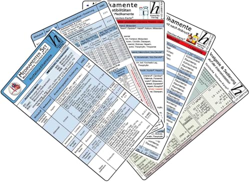 Medikamenten Karten-Set - Notfallmedikamente, Analgesie & Sedierung, Inkompatibilitäten intravenöser Medikamente