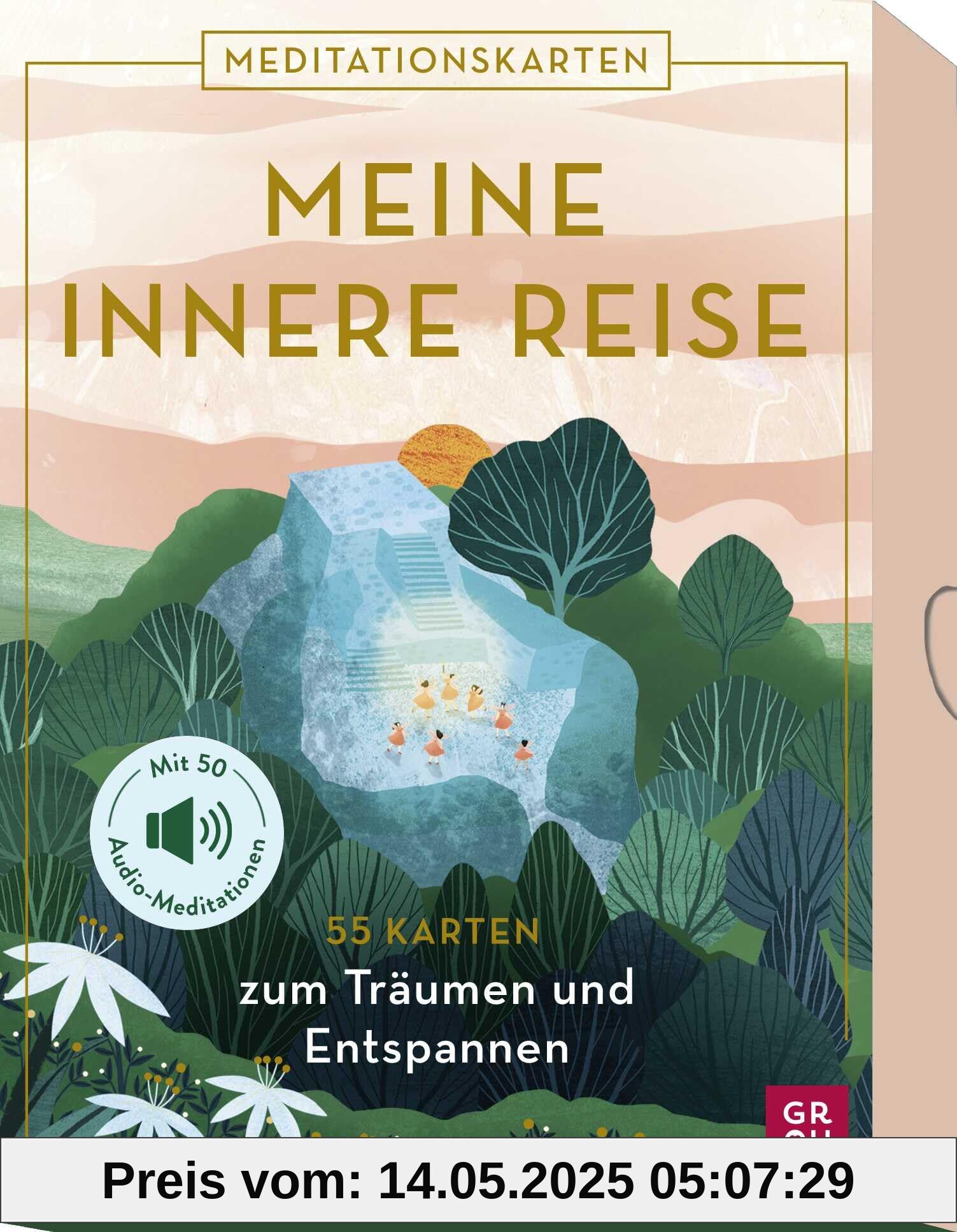 Meditationskarten: Meine innere Reise: 55 Karten zum Träumen und Entspannen | Übungskarten in der Geschenkbox für Anfänger und Fortgeschrittene | Mit Audio-Übungen
