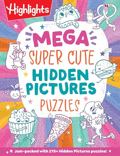 Mega Super Cute Hidden Pictures Puzzles: Solve Over 300 Pages of Cute Kawaii-Style Puzzles Filled with Adorable Animals, Magical Creatures and More (Mega Hidden Pictures Puzzles) von Penguin