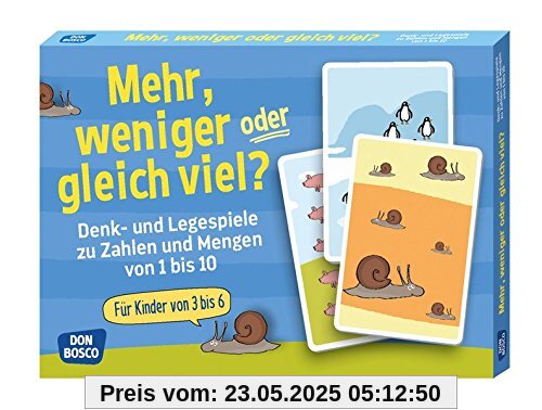 Mehr, weniger oder gleich viel?: Denk- und Legespiele zu Zahlen und Mengen von 1 bis 10 (Denk- und Legespiele für Kinder)