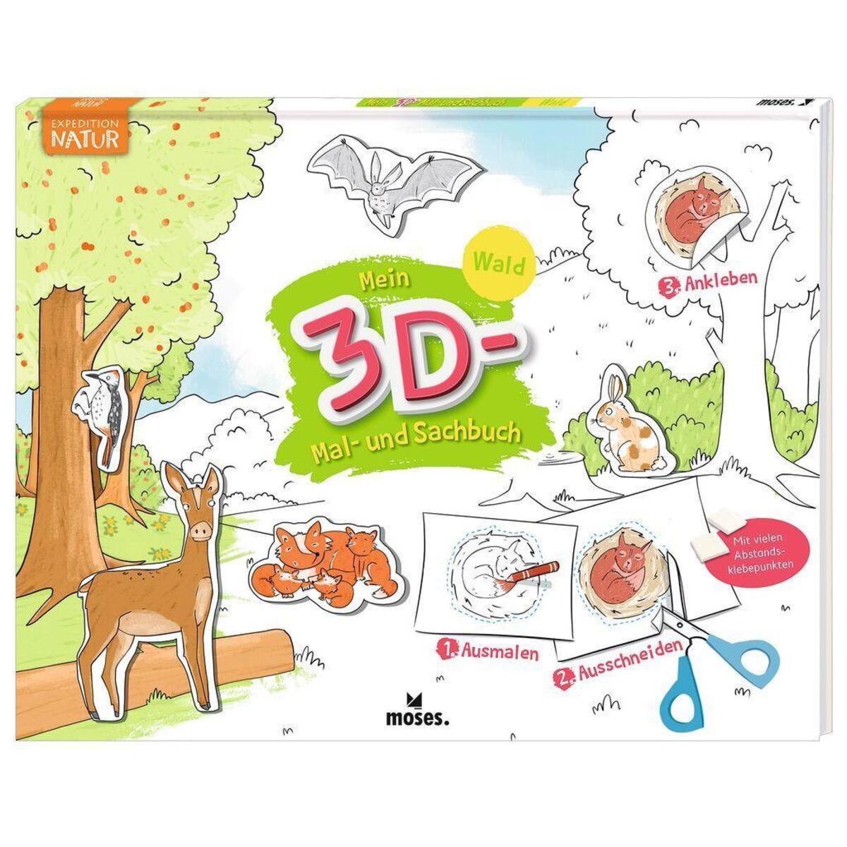 Mein 3D-Mal- und Sachbuch »Wald« Mein 3D-Mal- und Sachbuch »Wald« von Moses. Verlag GmbH
