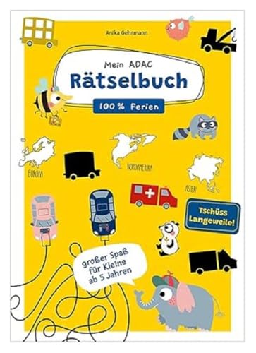 Mein ADAC Rätselbuch - 100% Ferien: Großer Rätselspaß für Unterwegs. Rätselbuch für Kinder ab 5 Jahre von LINGEN