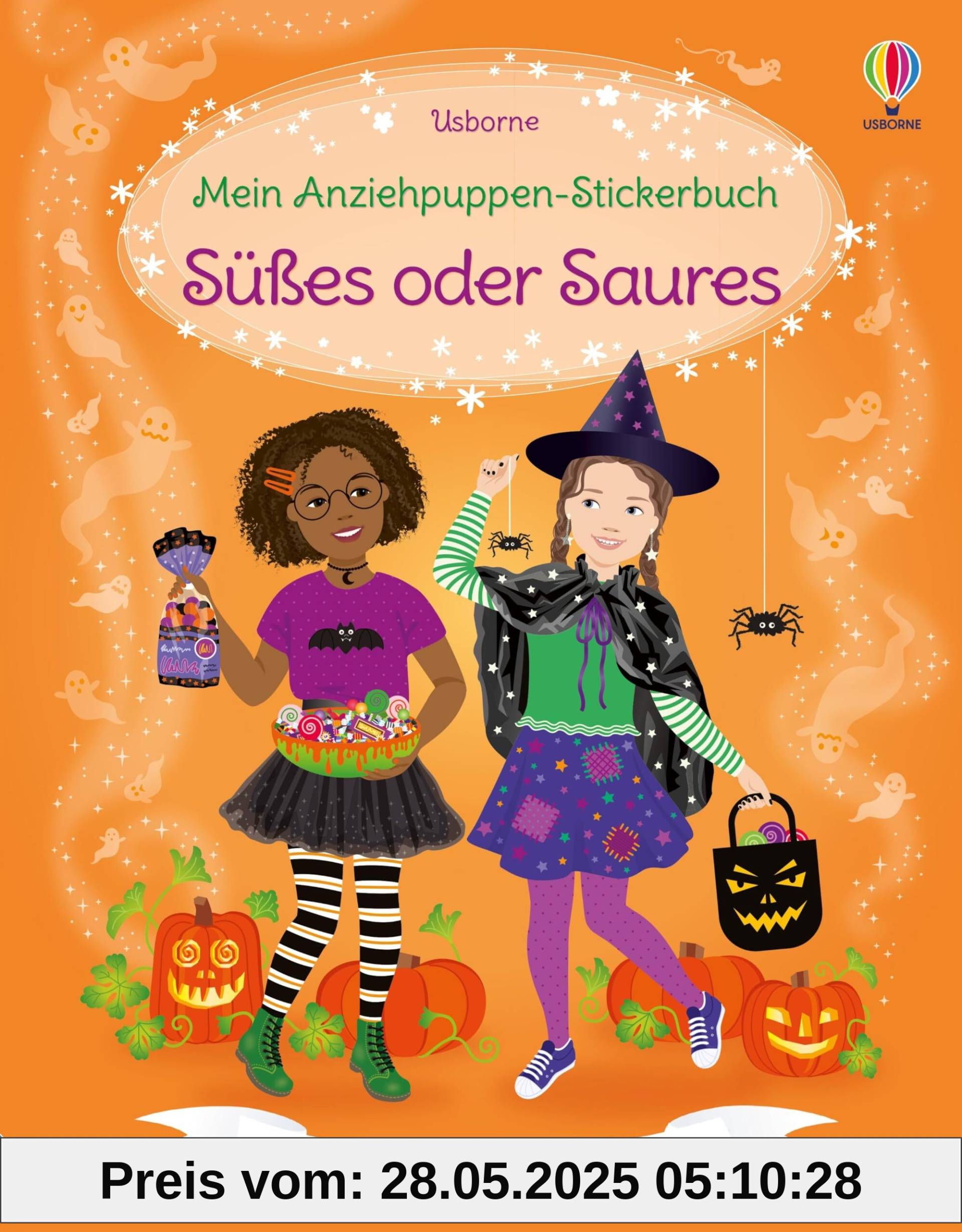 Mein Anziehpuppen-Stickerbuch: Süßes oder Saures: Stickerheft mit über 210 Anzieh-Stickern – Stickervergnügen ab 5 Jahren