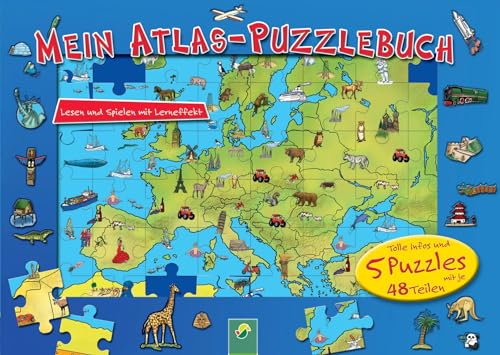 Mein Atlas-Puzzlebuch für Kinder ab 6 Jahren: Tolle Infos und 5 Puzzles mit je 48 Teilen. Lernen und spielen mit Lern-Effekt Mein Atlas-Puzzlebuch für Kinder ab 6 Jahren: Tolle Infos und 5 Puzzles mit je 48 Teilen. Lernen und spielen mit Lern-Effekt