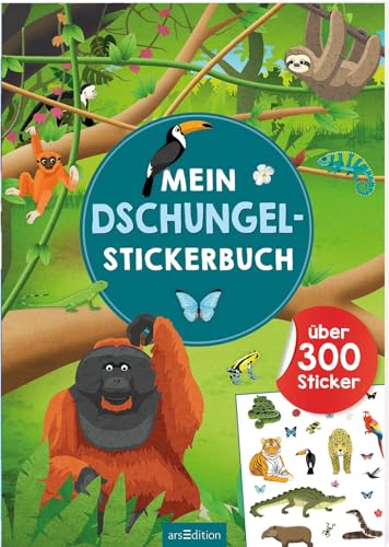 Mein Dschungel-Stickerbuch: Über 300 Sticker | Stickerheft für Kinder ab 4 Jahren