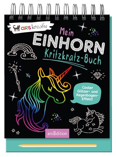 Mein Einhorn-Kritzkratz-Buch: Kreativer Kratzelspaß mit Malideen und Holzstift für Kinder ab 5 Jahren