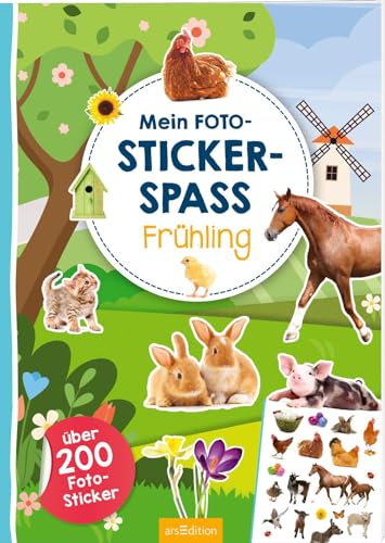 Mein Foto-Stickerspaß – Frühling: Über 200 Foto-Sticker | Stickerheft mit Foto-Stickern und illustrierten Szenen für Kinder ab 3 Jahren