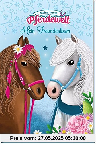 Mein Freundealbum Meine bunte Pferdewelt: Cover mit Glitzer und Folienveredelung