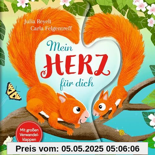 Mein Herz für dich: Ein Liebhaben-Buch für Kinder ab 18 Monaten mit gereimtem Text und großen Klappen, die auf jeder Seite ein Herz entstehen lassen