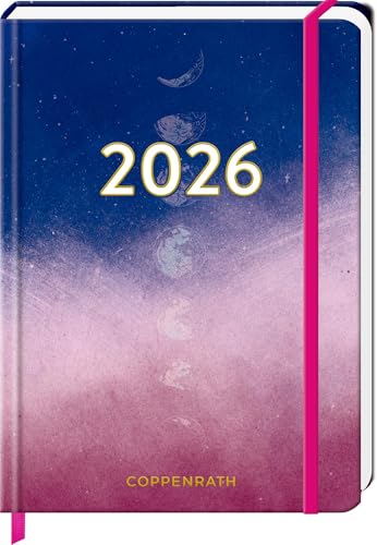 Mein Jahr 2026: Monde (Universum): Taschenkalender mit Wochenplaner und Eintragmöglichkeiten, mit Gummiverschluss und Leseband (Kleiner Wochenkalender) von Coppenrath Verlag GmbH & Co. KG