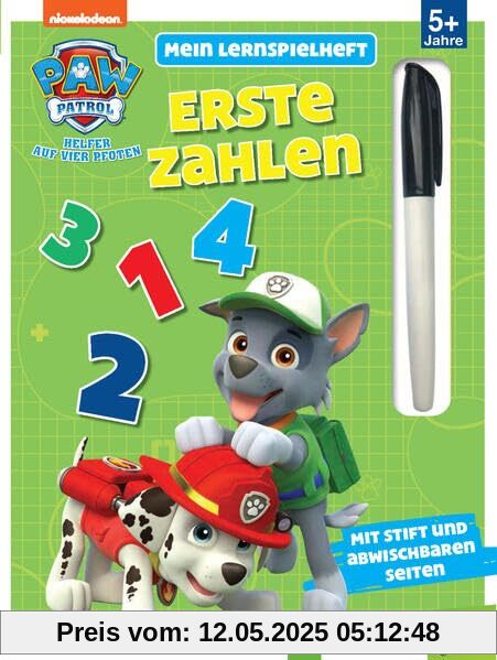 Mein Lernspielheft PAW Patrol Erste Zahlen: Ab 5 Jahren. Mit Stift und abwischbaren Seiten