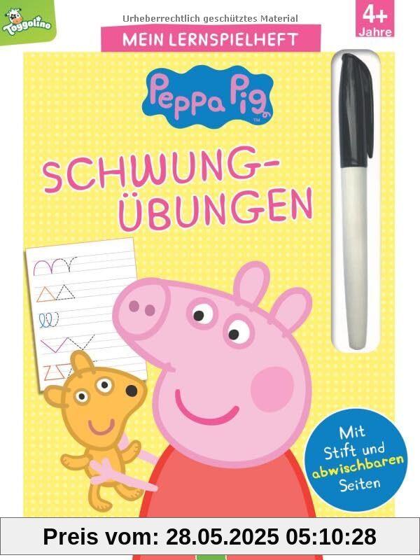 Mein Lernspielheft Peppa Pig Schwungübungen: Ab 4 Jahren. Mit Stift und abwischbaren Seiten
