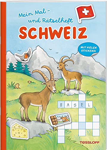 Mein Mal- und Rätselheft. Schweiz: Mit vielen Stickern (Mal- und Rätselbücher)